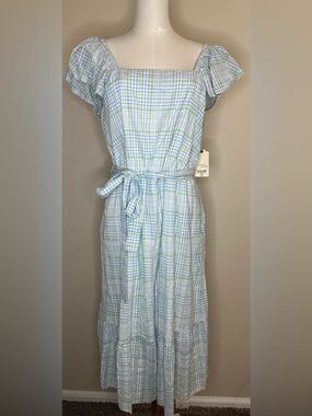 St John’s Bay Dress Cool Plaid Dress Large